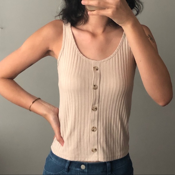 H and M tank top. Cream. XS - Picture 2 of 6